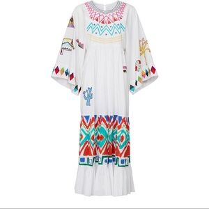 LIKE NEW Mira Mikati  Tribal Print embroidered Max